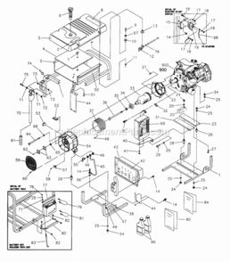 Part Location Diagram of B96925 Generac BATTERY,HOLD DWN BLK